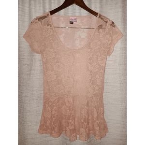 Love On A Hanger Women's Medium Lace Tunic